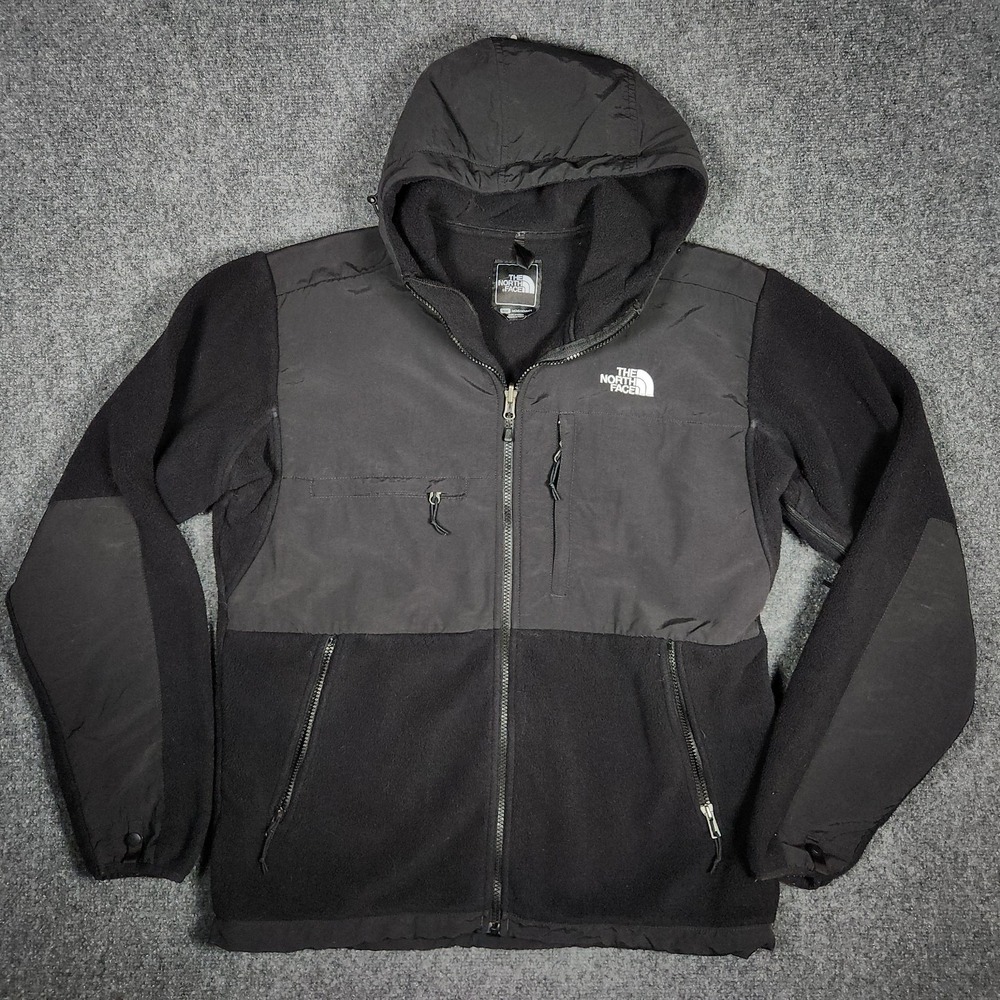 The North Face Vintage Denali Jacket Men M Black Fleece Hooded Polartec Gorpcore